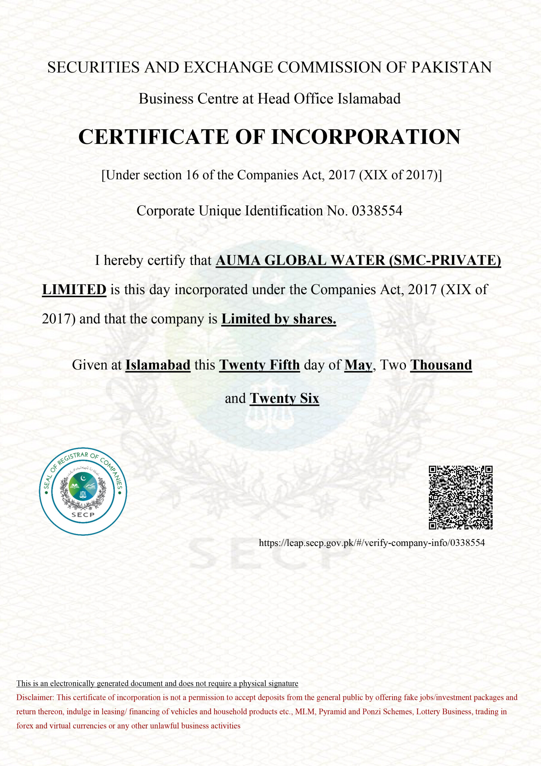 SECP Incorporation Letter for 20260520_4794993